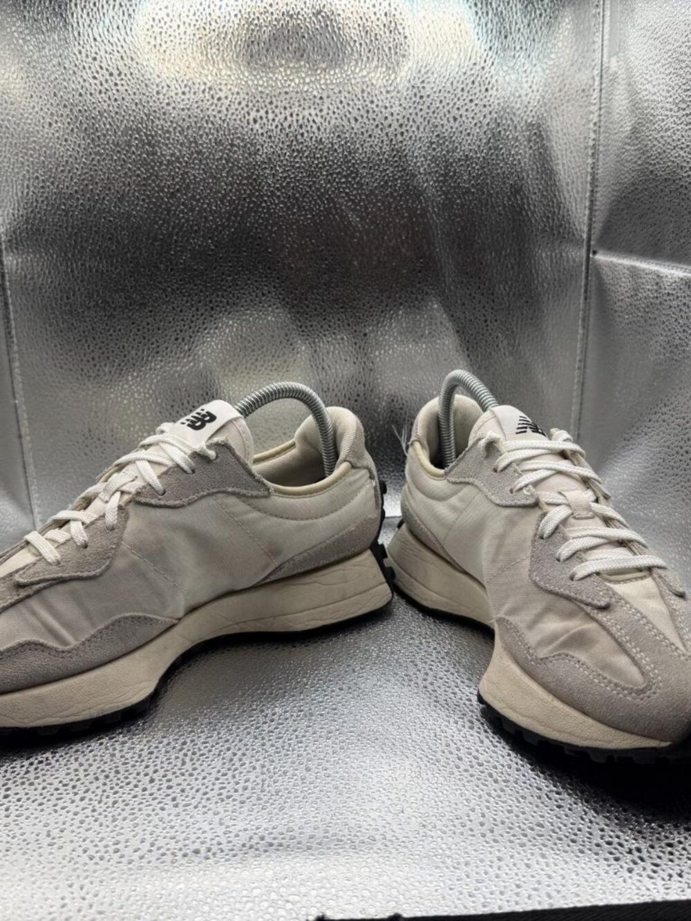 Size 7M/8.5W New Balance 327 Sea Salt Black Gum Unisex Athletic Shoes